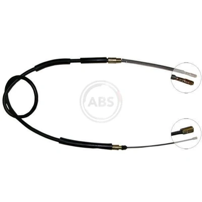 Bilde av A.B.S. K11566 Bremsekabel 1455 Trommelbrems for høyre/venstre ratt VOLKSWAGEN: TRANSPORTER 3 Bus, Kasten