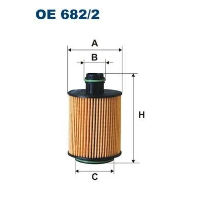 Bilde av FILTRON OE 682/2 Oljefilter Filterinnsats OPEL: Astra J Hatchback, Corsa D Meriva B, FIAT: 500 Panda III BRAVO 2
