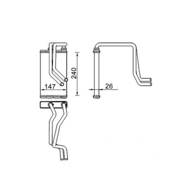 Bilde av MAHLE ORIGINAL AH 271 000S Varmeveksler