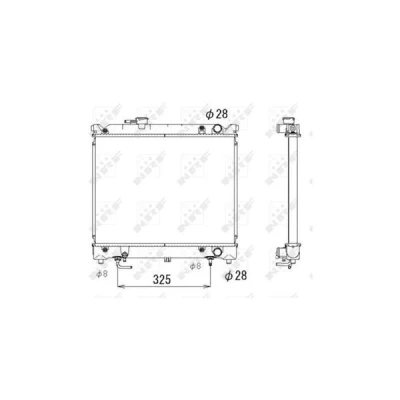 Bilde av NRF 53280 Radiator Aluminium 488 377 26 Kjøleribber loddet