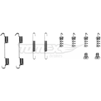 Bilde av TOMEX brakes TX 42 08 Tilbehørsett, bremsesko bakaksel MERCEDES BENZ: C Klasse Sedan, T modell