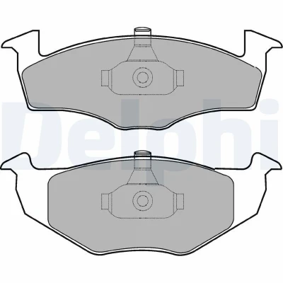 Bilde av DELPHI LP1601 Bremseklosser ikke klargjort for slitasjeindikator med antihyle blikk uten tilbehør VOLKSWAGEN: Polo IV Hatchback, III Hatchback