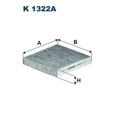 Bilde av FILTRON K 1322A Kupéfilter Karbonfilter 196 187 30 FIAT: 500 Hatchback, Panda III ABARTH: / 595 695 Hatchback