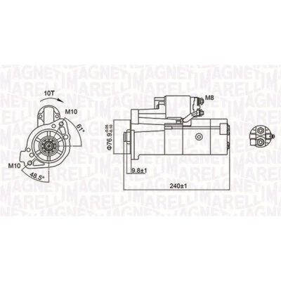 Bilde av MAGNETI MARELLI 063721221010 Starter 12 2,2 10 MITSUBISHI: PAJERO 2, 4