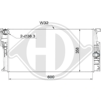Bilde av DIEDERICHS DCM1597 Radiator 600 350 34 Climate BMW: 3 Sedan