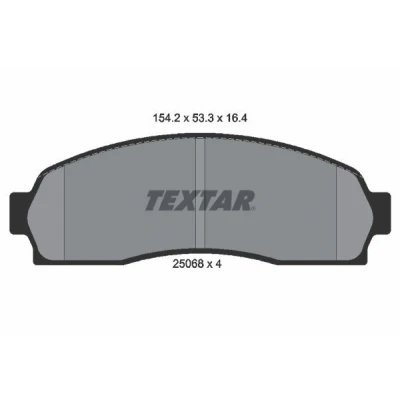 Bilde av TEXTAR 2506801 Bremseklosser ikke klargjort for slitasjeindikator FORD USA: Explorer Mk2