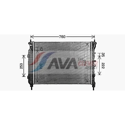 Bilde av AVA COOLING SYSTEMS CT2083 Radiator Aluminium 673, 672mm 516, 505mm 34mm Kjøleribber loddet CHEVROLET: Captiva