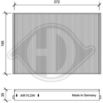 Bilde av DIEDERICHS DCI1154 Kupéfilter Karbonfilter 282 195 35 Climate VOLVO: XC60 I, XC70 II Stasjonsvogn, V70 3, LAND ROVER: Range Rover Evoque