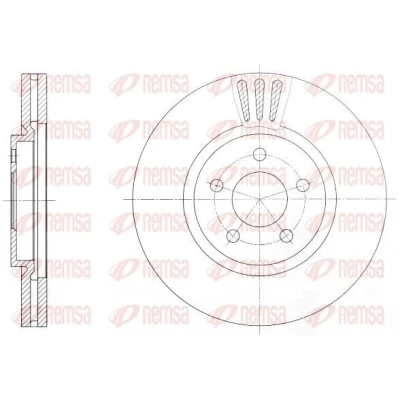 Bilde av REMSA 61370.10 Bremseskiver framaksel 280,1, 280,1 28 5 ventilert CHRYSLER: PT Cruiser Stasjonsvogn