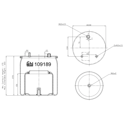 Bilde av FEBI BILSTEIN 109189 Fjærbelg, luftfjæring