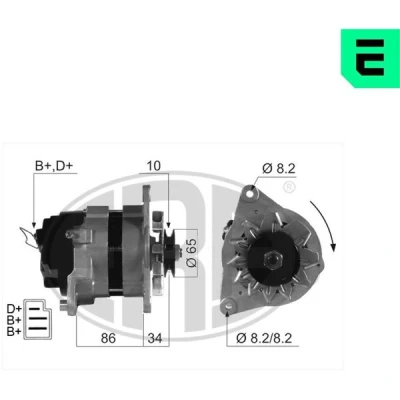 Bilde av ERA Generator 14V 43A B+D+ 65mm FORD: Sierra Mk1 Hatchback 210588A