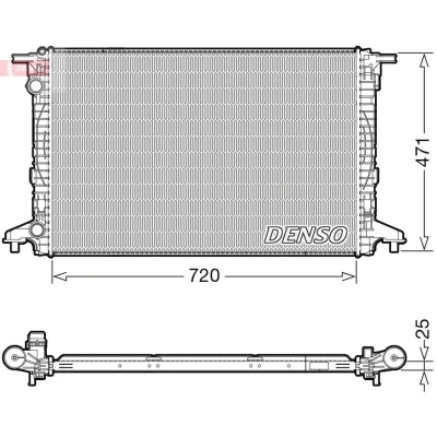 Bilde av DENSO DRM02043 Radiator 720 487 25 AUDI: A4 B9 Avant