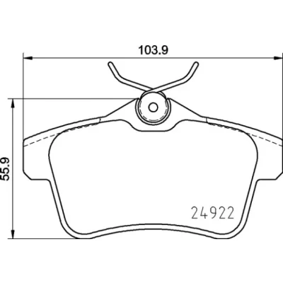 Bilde av BREMBO P 06 102 Bremseklosser ekskl. slitasjevarselkontakt med bremsecaliperskruer tilbehør CITROËN: DS5 Hatchback