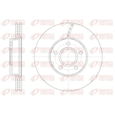 Bilde av REMSA 61588.10 Bremseskiver framaksel 278, 278 25 5 ventilert VOLVO: V40 Hatchback