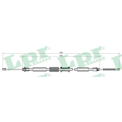 Bilde av LPR C0343B Bremsekabel 1395/1230 Trommelbrems