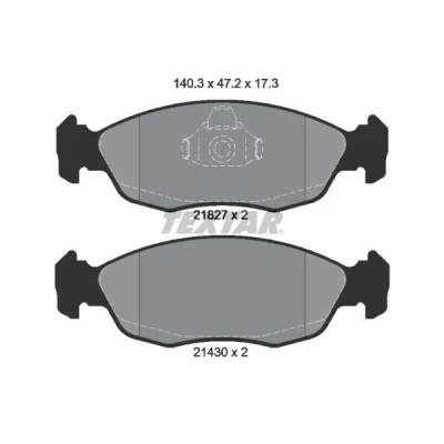 Bilde av TEXTAR 2182702 Bremseklosser ikke klargjort for slitasjeindikator PEUGEOT: 306 Hatchback