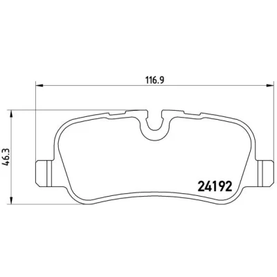 Bilde av BREMBO P 44 019 Bremseklosser klargjort for slitasjeindikator med bremsecaliperskruer tilbehør LAND ROVER: Range Rover Sport, Discovery 4