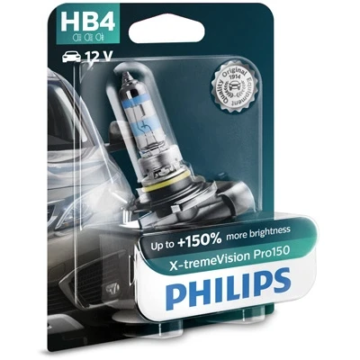 Bilde av Halogenpære PHILIPS X tremeVision Pro150 P22d, passer mange bilmodeller, 000000 000069, 1 382 496, 1J0 411 315 J, 63 12 6321