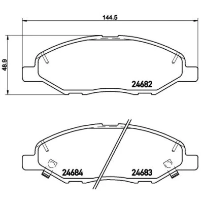 Bilde av BREMBO P 56 088 Bremseklosser med akustisk slitasjevarsel uten tilbehør NISSAN: Note I, MICRA 3