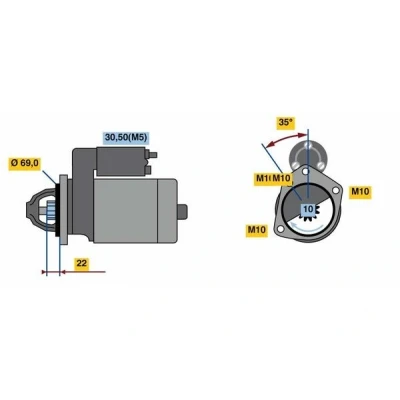 Bilde av Starter BOSCH 0 986 023 870