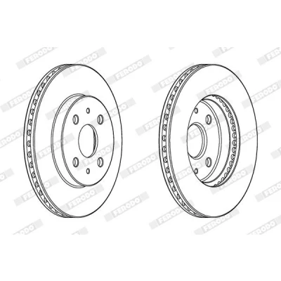 Bilde av FERODO PREMIER DDF1758C Bremseskiver 254 22 4 ventilert belagt uten tilbehør DAIHATSU: Sirion II, SUBARU: JUSTY