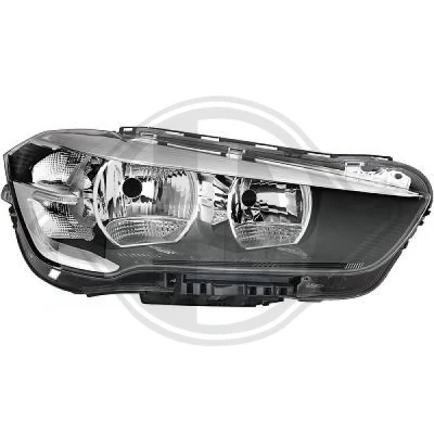 Bilde av DIEDERICHS 1266980 Frontlykter høyre H7/H7, LED med kjørelys (LED) motor for høydejustering hovedlys