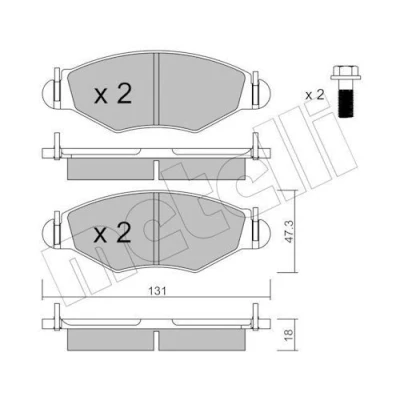 Bilde av Bremseklosser sett METELLI 22 0254 1