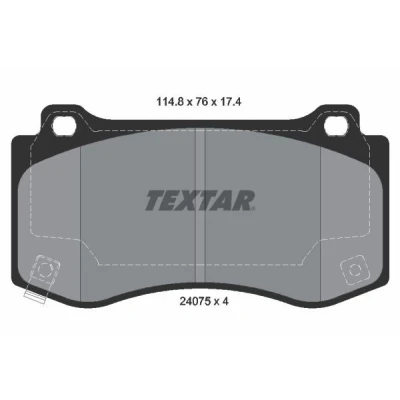 Bilde av TEXTAR 2407501 Bremseklosser med akustisk slitasjevarsel DODGE: Challenger Coupé, CHRYSLER: 300C Sedan