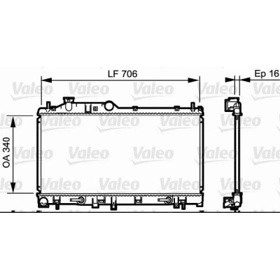 Bilde av VALEO 735212 Radiator Aluminium 340 690 16 uten kjølemiddelregulator Kjøleribber loddet