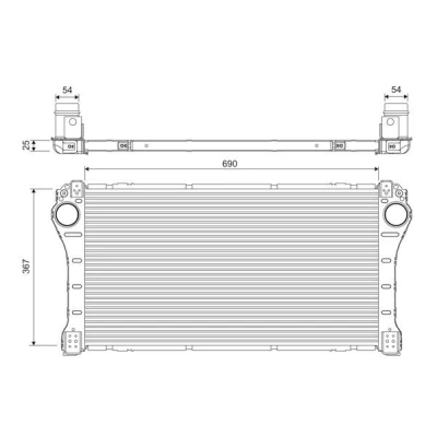 Bilde av VALEO 818375 Ladeluftkjøler Aluminium uten sensor
