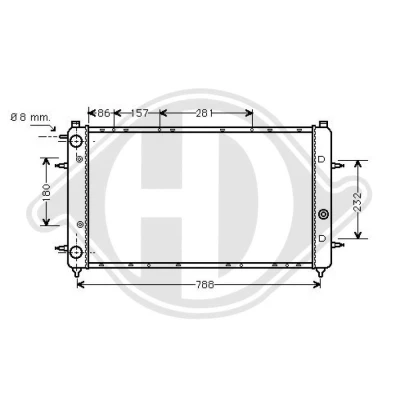 Bilde av DIEDERICHS DCM3410 Radiator Aluminium 720 355 34 Climate VOLKSWAGEN: Transporter 4