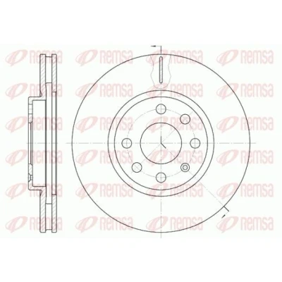 Bilde av REMSA 6611.10 Bremseskiver framaksel 260, 260 24 6 ventilert OPEL: Combo C Varebil / Stasjonsvogn, Meriva A, Corsa Hatchback