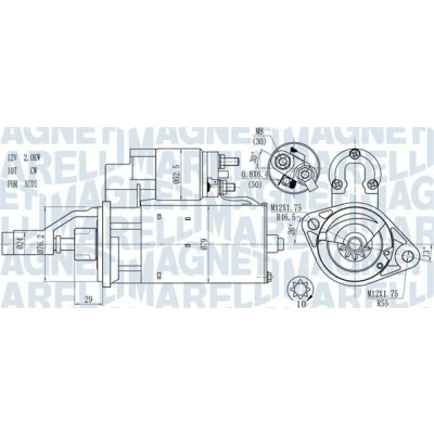Bilde av MAGNETI MARELLI 063721114010 Starter 12 2 10 AUDI: A4 B7 Avant, A6 C5 Sedan