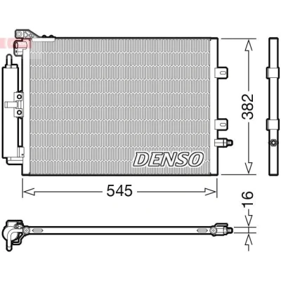 Bilde av DENSO DCN23040 Kondensator med tørker R 134a