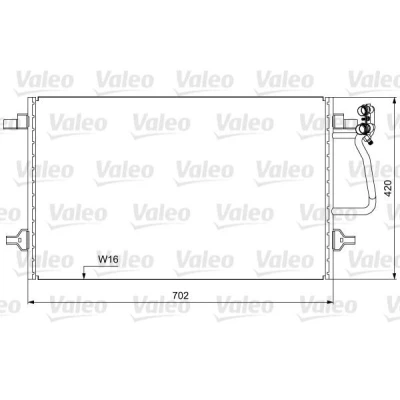 Bilde av VALEO 814030 Kondensator uten tørker Aluminium 420 AUDI: A8 D2