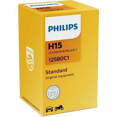 Bilde av Halogenpære PHILIPS H15 PGJ23t 1, passer mange bilmodeller, YY04516811900