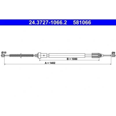 Bilde av ATE 24.3727 1066.2 Bremsekabel 1402 RENAULT: CLIO 2