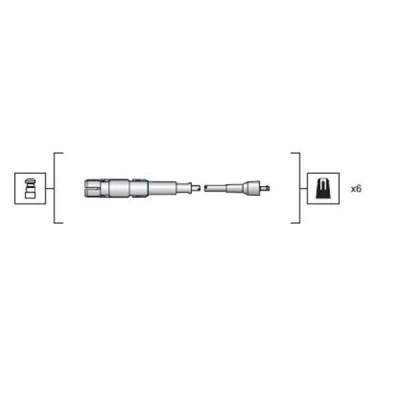 Bilde av MAGNETI MARELLI 941318111149 Pluggledninger MERCEDES BENZ: SL Cabrio, C Klasse Sedan, S Sedan