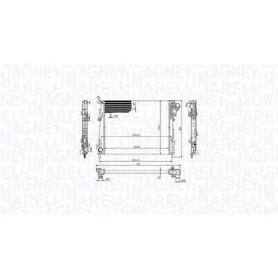 Bilde av MAGNETI MARELLI 350213213600 Radiator for kjøretøy med vanlig gir 560 458 23 Kjøleribber satt sammen mekanisk OPEL: Vivaro A Combi