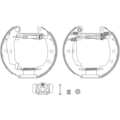 Bilde av TEXTAR Shoe Kit Pro 84049500 bremsesett, trommebremse med hjulsylinder brems, justering