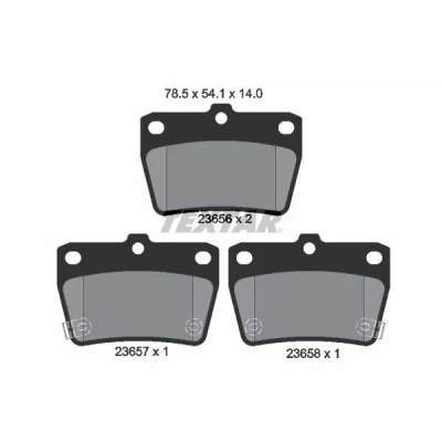 Bilde av TEXTAR 2365601 Bremseklosser med akustisk slitasjevarsel TOYOTA: RAV4 II SUV, I SUV