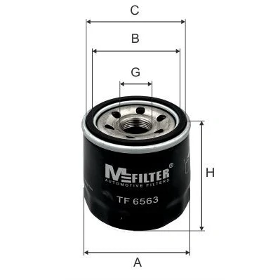 Bilde av Oljefilter MFILTER TF 6563