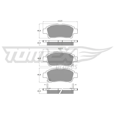 Bilde av TOMEX brakes TX 13 87 Bremseklosser framaksel med akustisk slitasjevarsel TOYOTA: Yaris I Hatchback