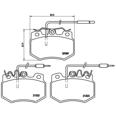 Bilde av BREMBO P 61 031 Bremseklosser inkl. slitasjevarselkontakt uten tilbehør
