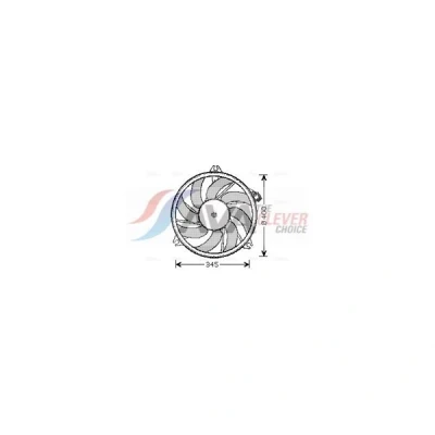 Bilde av PRASCO PE7520 Kjølevifte 400 250 PEUGEOT: 206 Hatchback