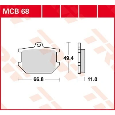 Bilde av TRW Organic Allround MCB68 Bremseklosser