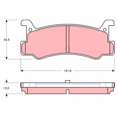 Bilde av TRW GDB375 Bremseklosser ikke klargjort for slitasjeindikator MAZDA: 323 III Hatchback, II Hatchback
