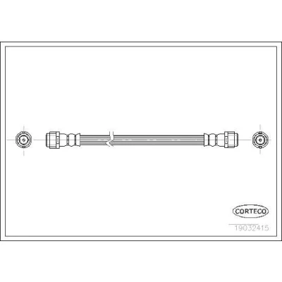Bilde av CORTECO 19032415 Bremseslange bakaksel 340 M10X1