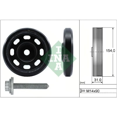 Bilde av INA 544 0170 20 remskivesett, veivaksel VOLKSWAGEN: Passat B8 Variant