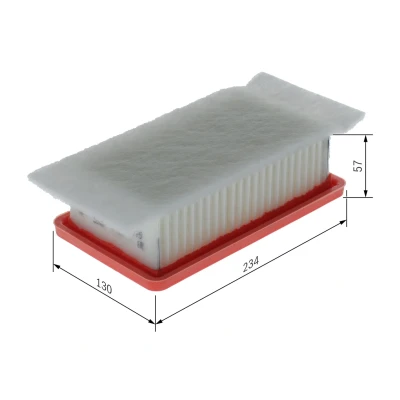 Bilde av BOSCH F 026 400 715 Luftfilter 66,5 130 224 Filterinnsats